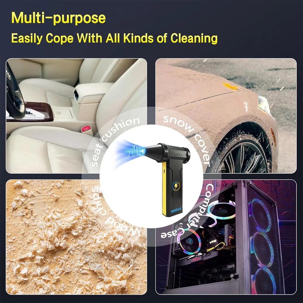 160000 دورة في الدقيقة عالية السرعة فرش الكهربائية توربو مروحة نفاثة قابلة للشحن منفاخ الغبار مكنسة كهربائية قوية توربو مروحة عنيفة نوع-C