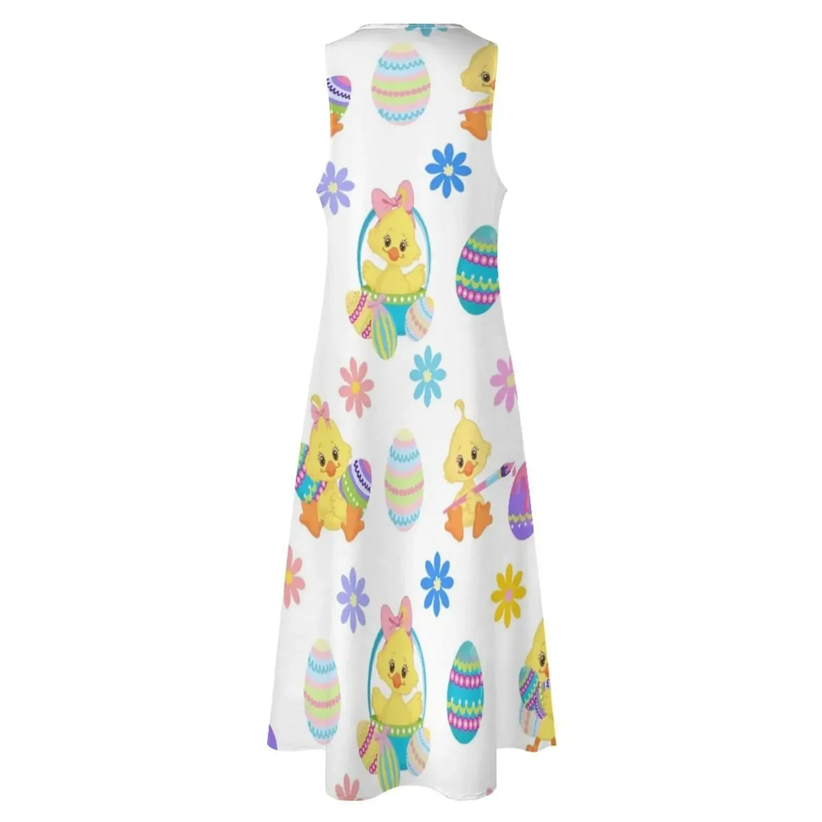 PATTERN d'oeufs de pâques, chasse aux œufs, lapin de pâques, t-shirt cadeau de pâques heureux, robe longue, robe ample pour femmes