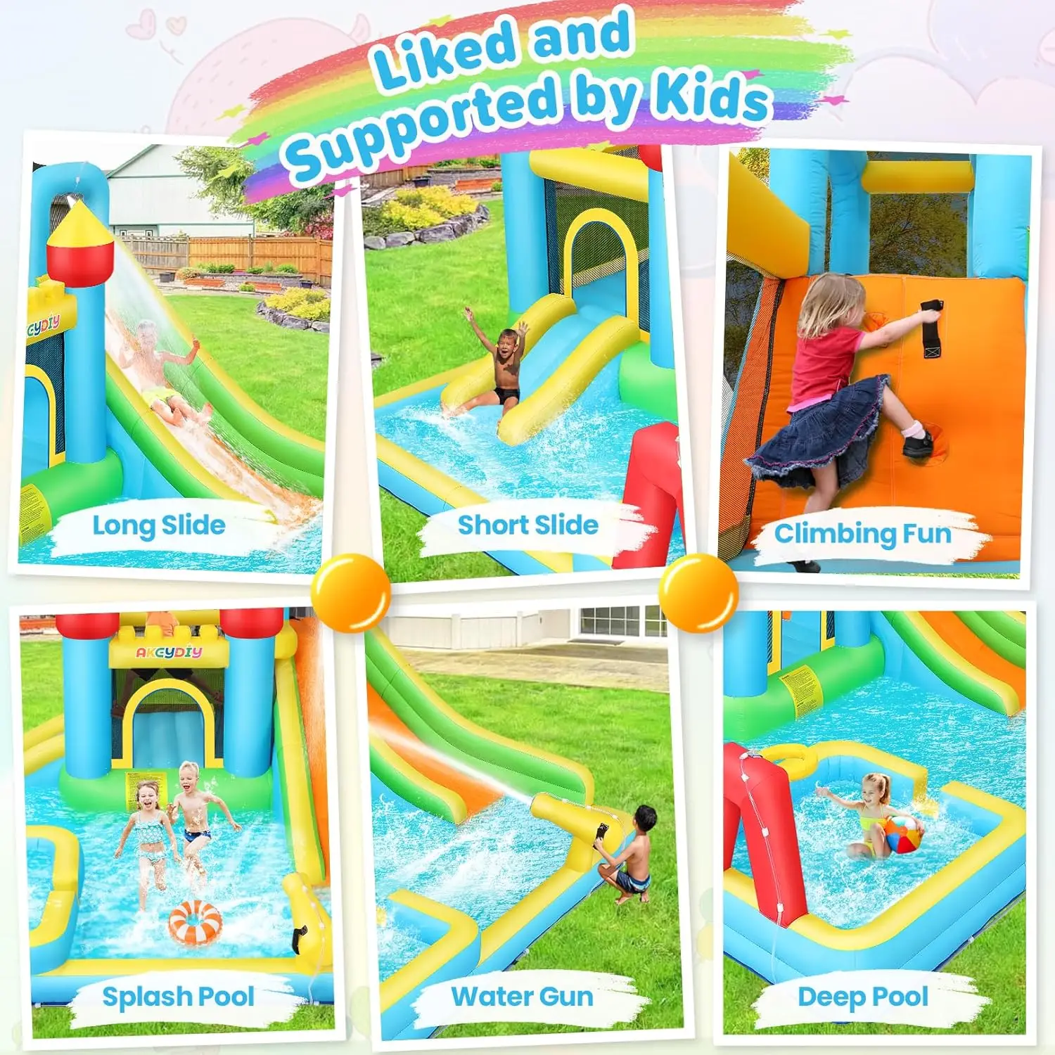 Slides infláveis da água da casa do salto da natação, castelo extra grande do salto da corrediça da água de 13FTx12.5FT com piscina profunda das crianças, basquete