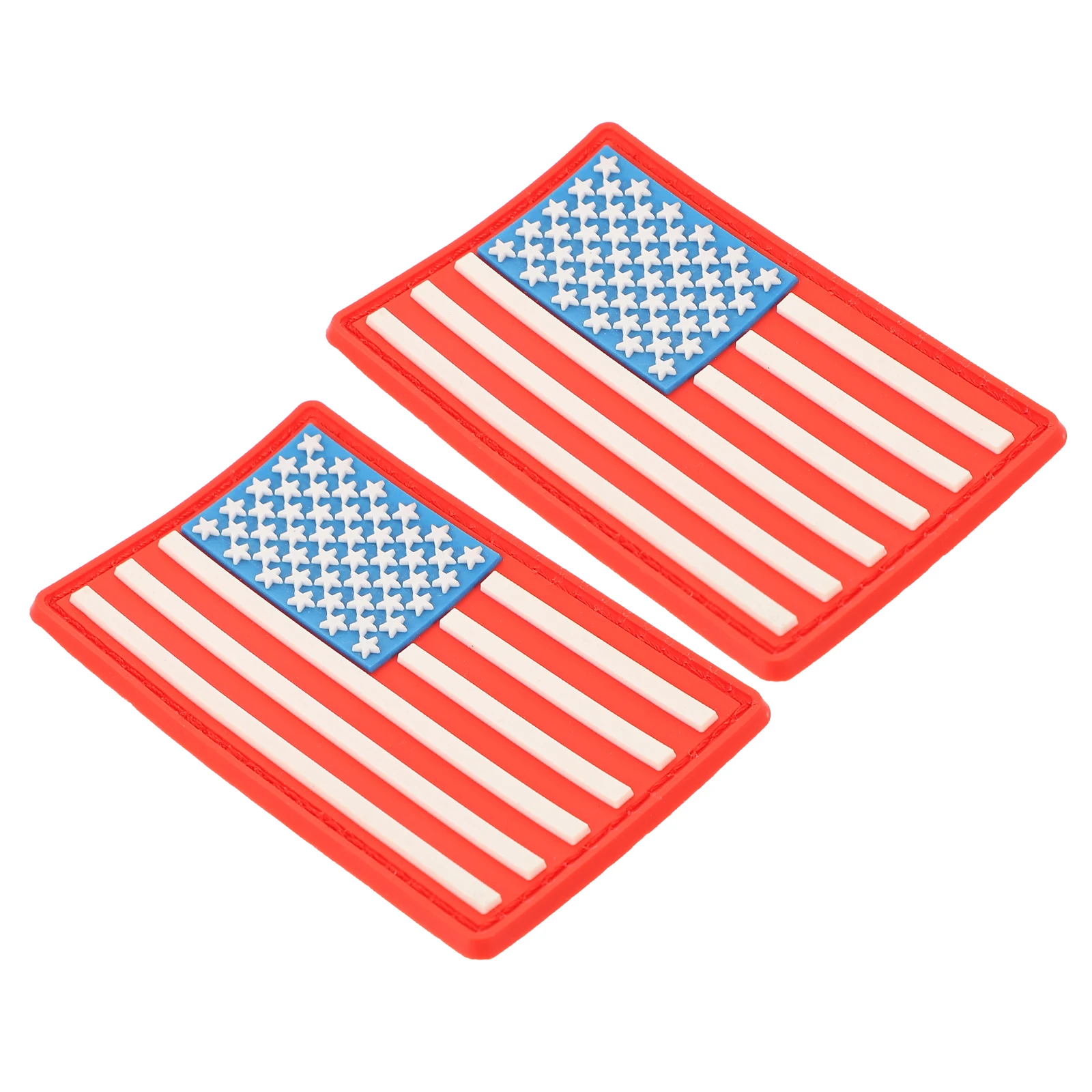 

2Pcs PVC American Flag Patches Stars Stripes DIY Clothing Repair Decorative Stickers Bag Hat Shoe Sock Patch Quality Material
