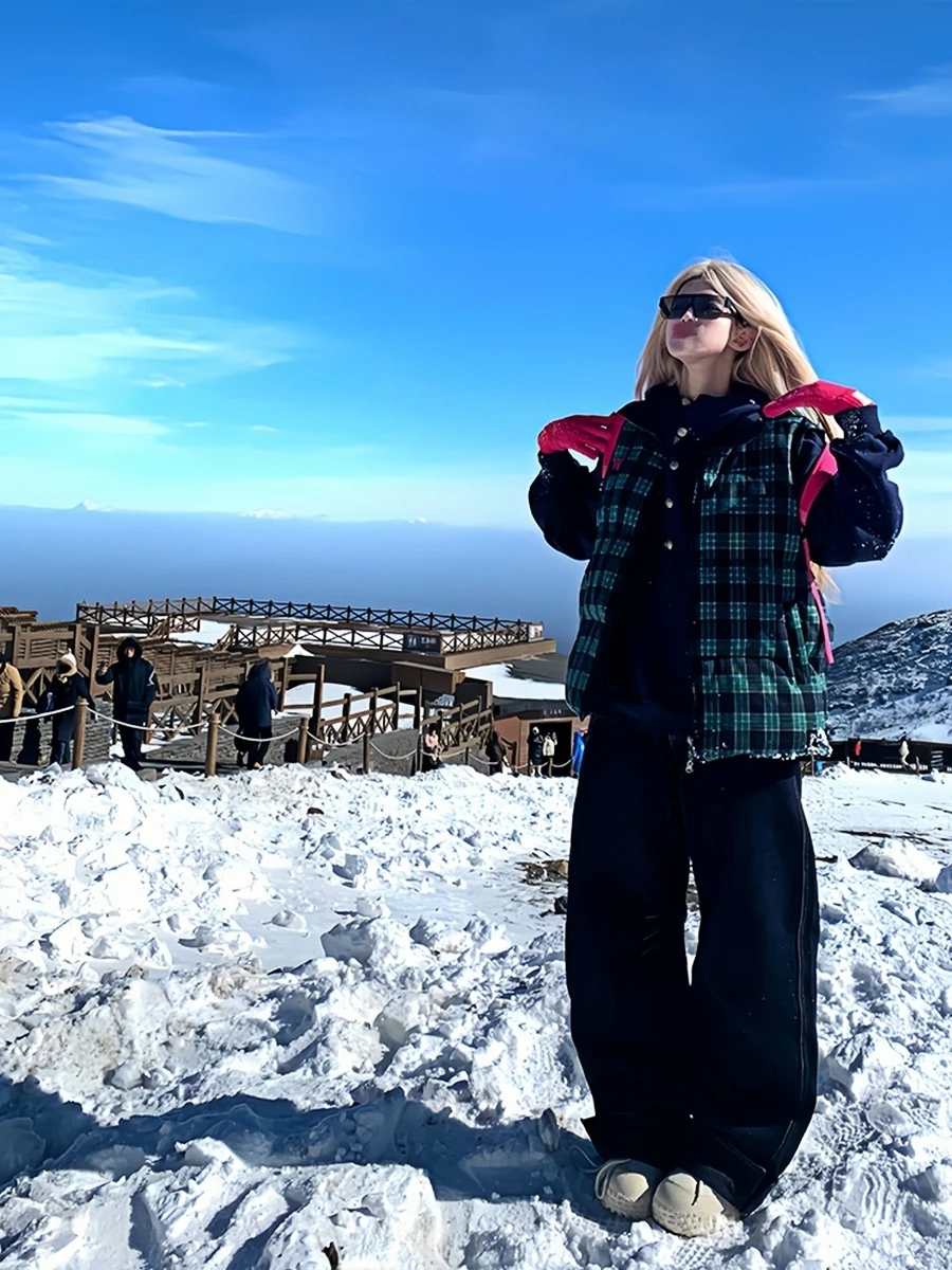 Yu Zhaolin Herfst Winter Geruit Katoenen Vest Dames Faionable Bovenkleding Warm Polyester Vezel Rits Ontwerp Veelzijdig Vest