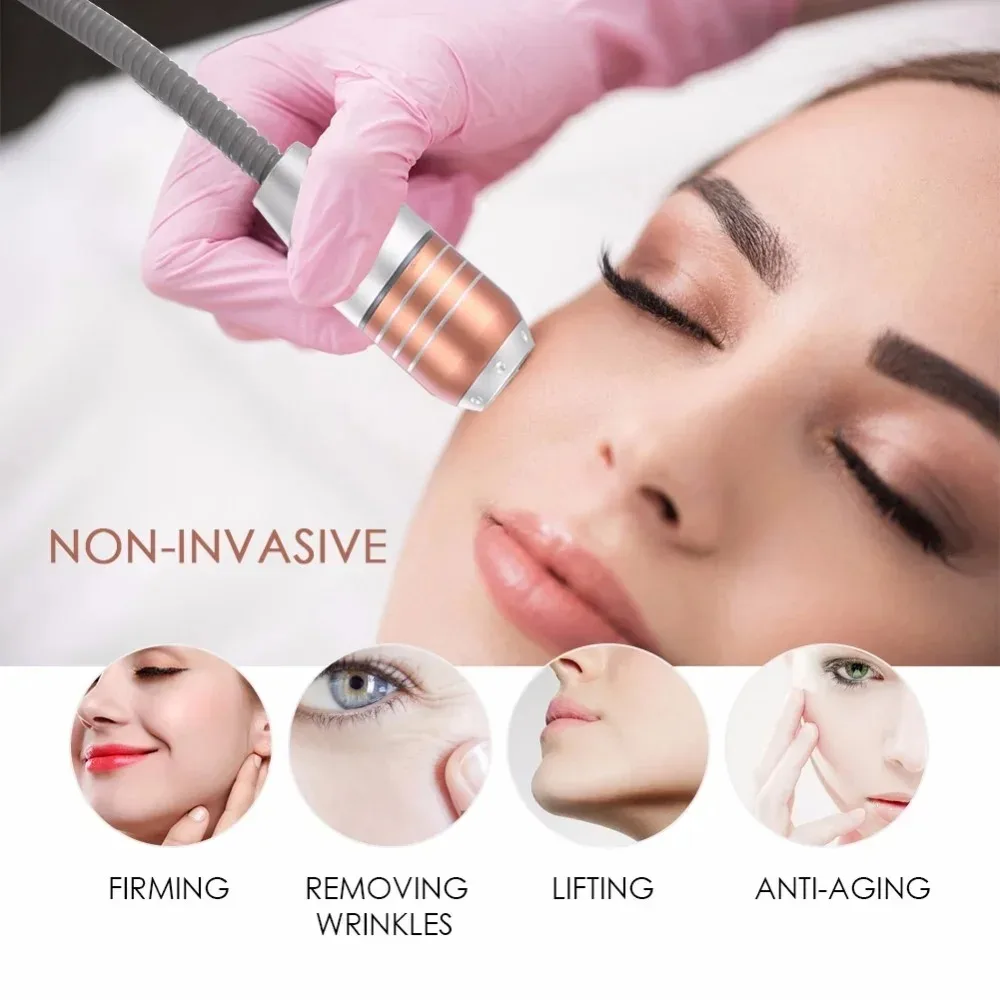 Máquina ultrassônica de beleza facial de alta frequência, apertar a pele, antirrugas, rejuvenescimento da pele, ferramenta de elevação facial, linha de radar, ferramenta de escultura