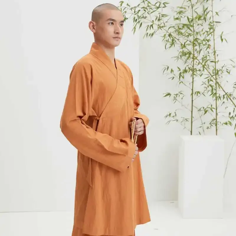 Unisex 5 Colors Summer&Spring  Cotton Buddhist Zen Buddha Uniforms Lay Clothing Shaolin Monk Kung Fu Suits Blue/gray/yellow