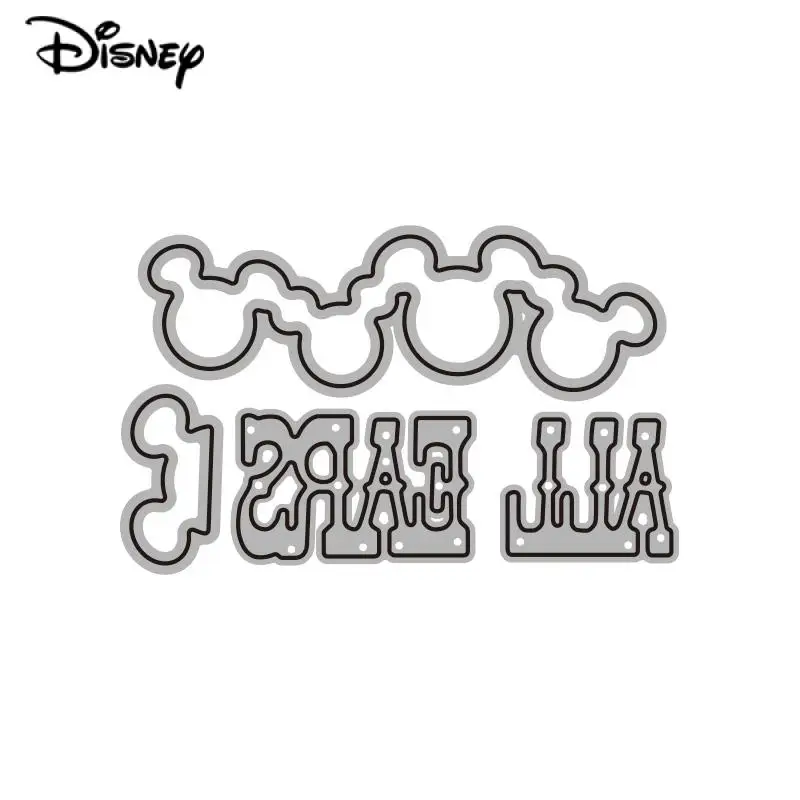 Disney Mickey Mouse Ears Words Metal Cutting Dies Stencil Diecuts for Diy Scrapbooking Paper Album Card Making Crafts Embossing