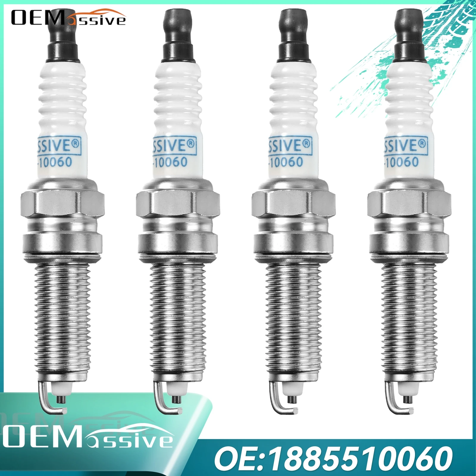 Accessories Iridium SILZKR6B10E Spark Plugs 1885510060 For Hyundai Accent Veloster Elantra Kia Venga Soul Rio 1.4L 1.6L 2006-22