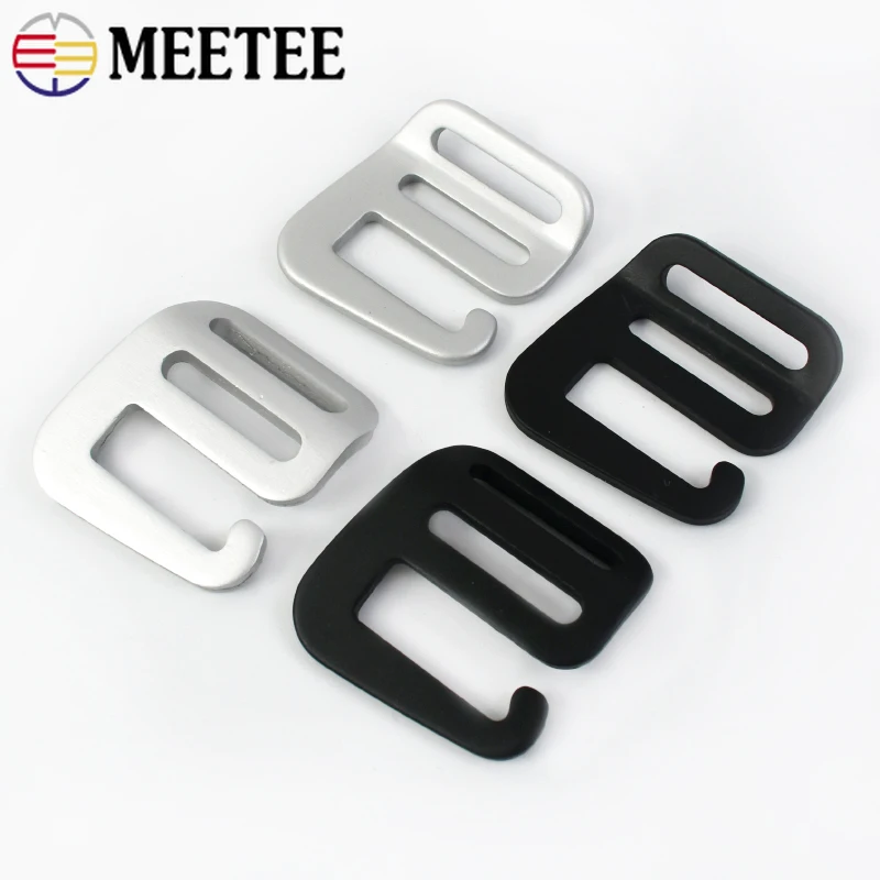 Meetee 5/10Pcs 20/25mm Metal G Hook Buckles Tri-Glide Adjust Buckle Bags Backpack Webbing Slider Clasp DIY Hardware Accessories