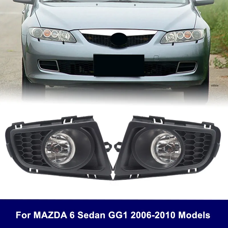 Hoping  Front Bumper Fog Light For MAZDA 6 Sedan GG1 2006 2007 2008 2009 2010 Fog Lamp Driving Light Foglight Foglamp With Bulb