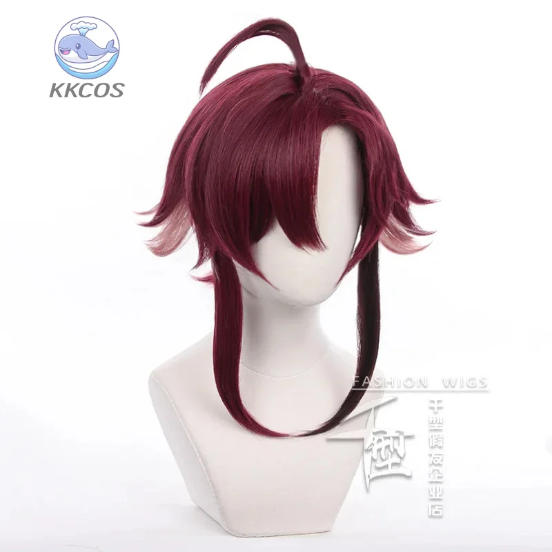 Anime shikanoin heizou cosplay perucas genshin cos 50cm longo rabo de cavalo cabelo sintético festa de halloween