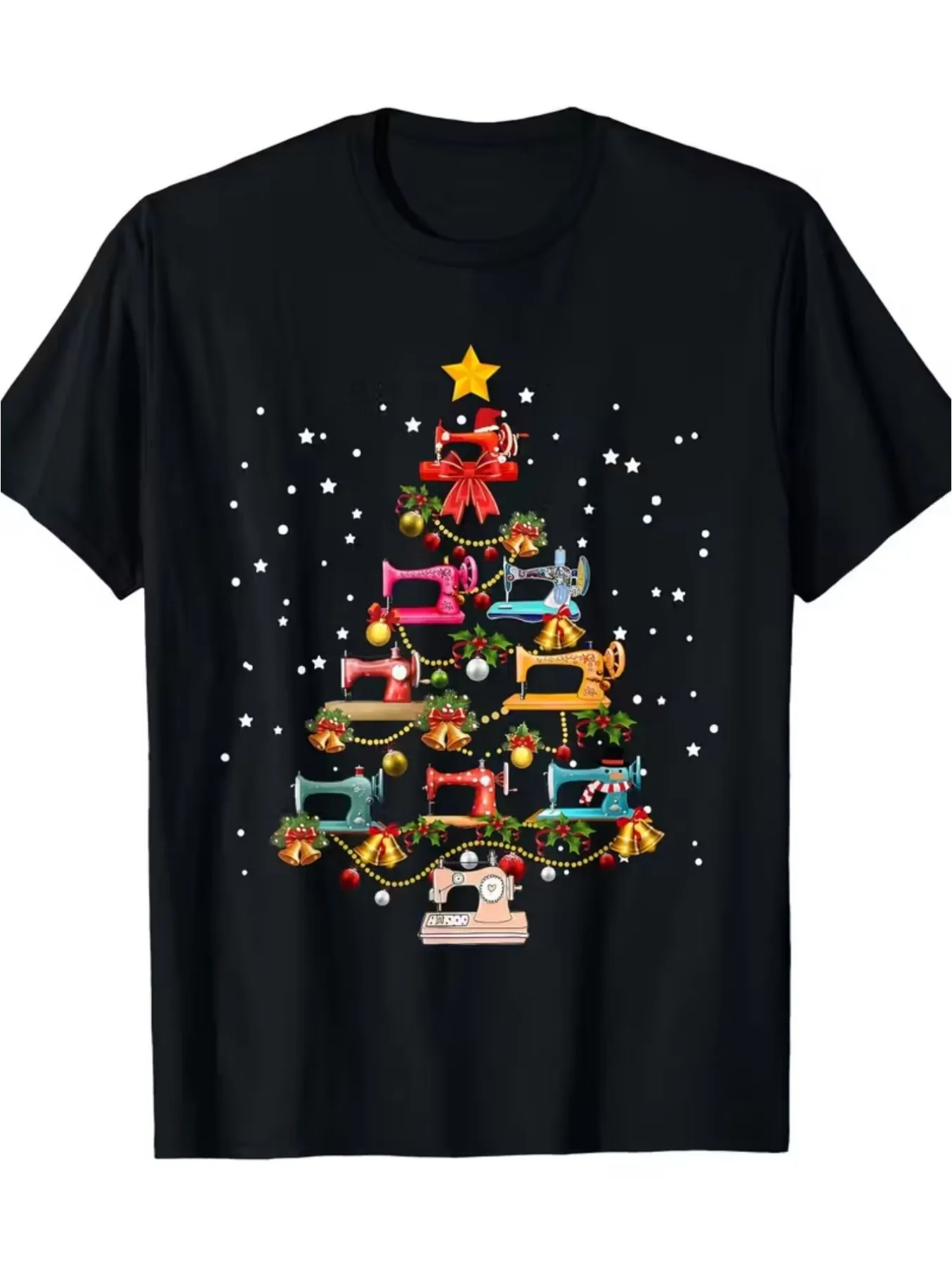 

Top Pick Local Ladies Black Sewing Machine Christmas Tree T-Shirt