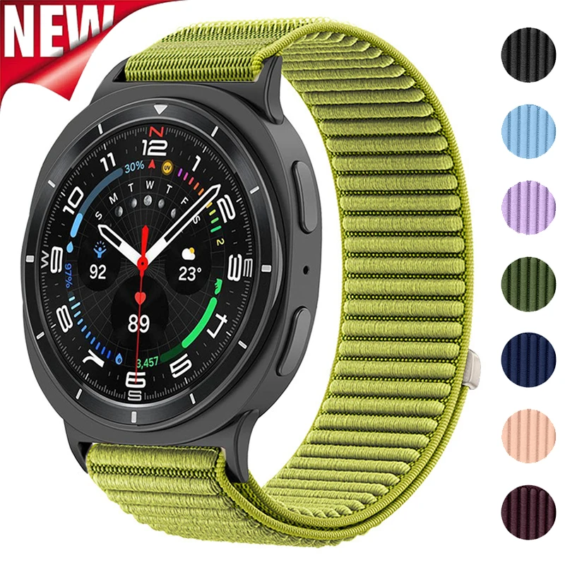 Nylon Loop Strap for Samsung Galaxy Watch 8 44mm 40mm Adjustable Replacement Bracelet for Watch 8 Classic 46mm Band Accessories