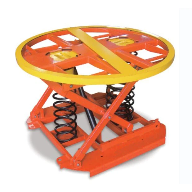 2000kg 4500lb mobile Spring Driven Lever Lift Table no hydraulic lifting table Auto lifting platform