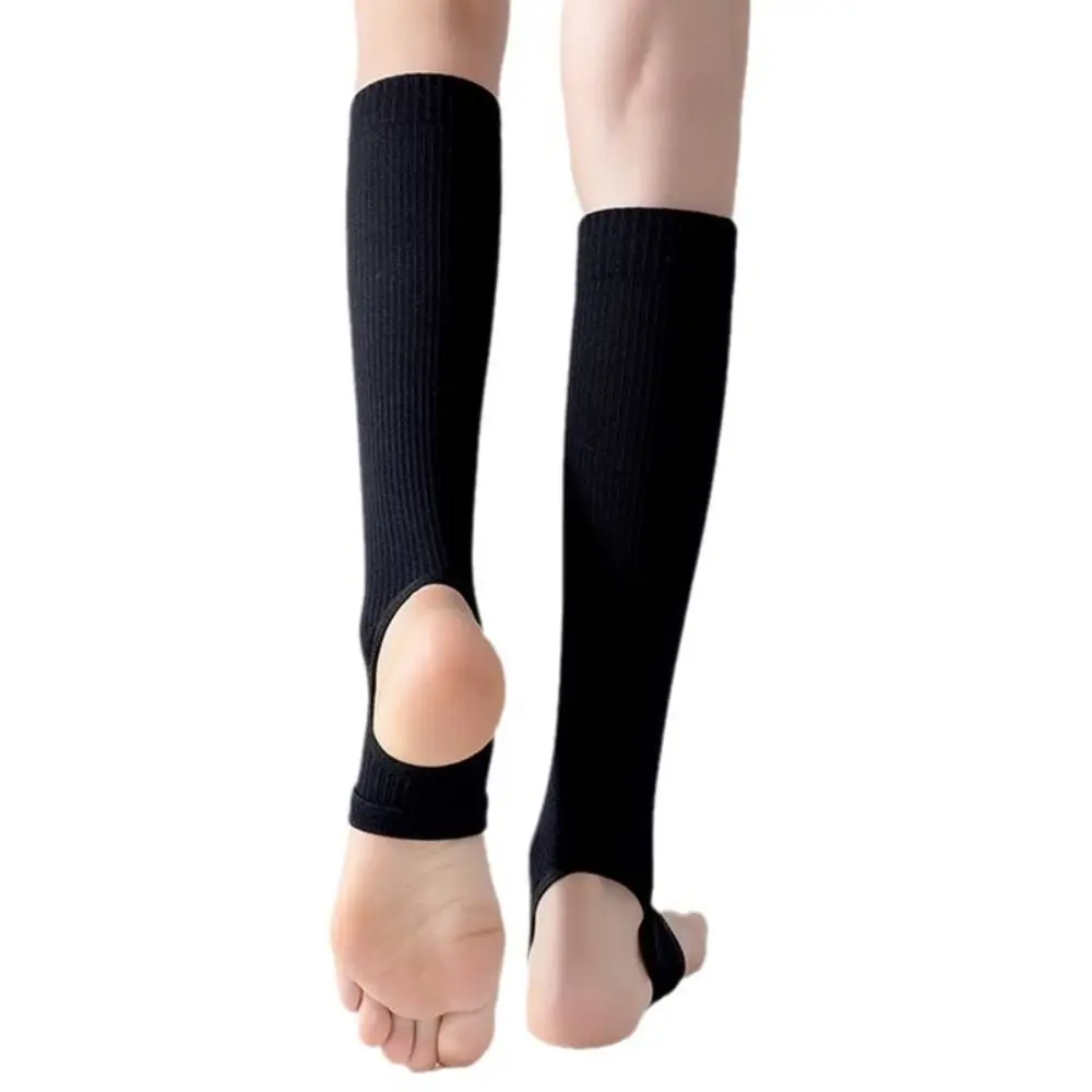 New Nylon Compression Calf Sleeve Black White Pink Soft Knee High Socks Compression Stockings Sports Safety