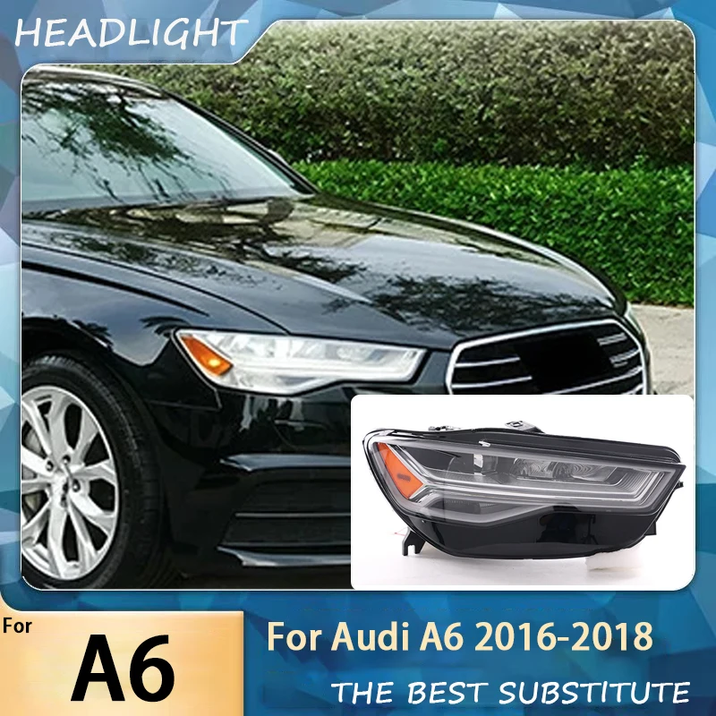 Fit For Audi A6 Headlight 2016-2018 Audi A6 C7PA Headlight Audi S6 LED Headlamp LED Lamp American Version Plug And Play