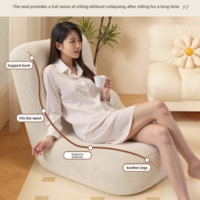 

Reclining Lazy Sofa, Bay Window Tatami Chair, Japanese Floor Backrest Seat, Single Home Lounge Mini Sofa, Foldable Design