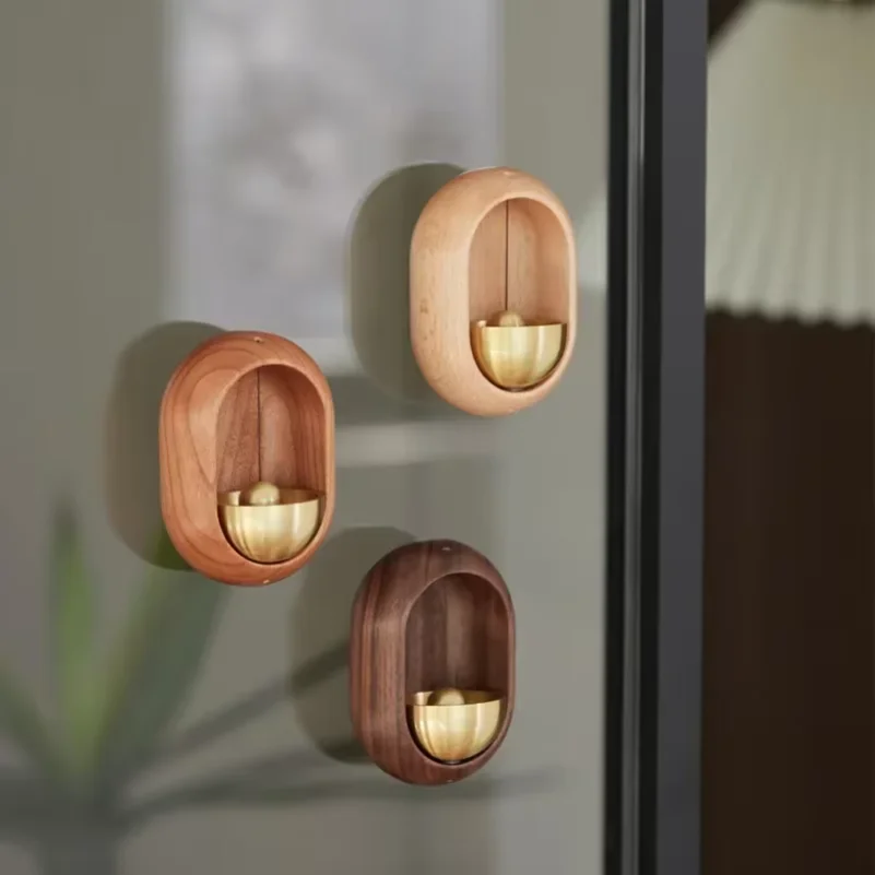 Japanese Wooden Wind Chimes Wireless Doorbell Entrance Door Bell Decorative Wind Bell for Home Opening Hanging Decorations