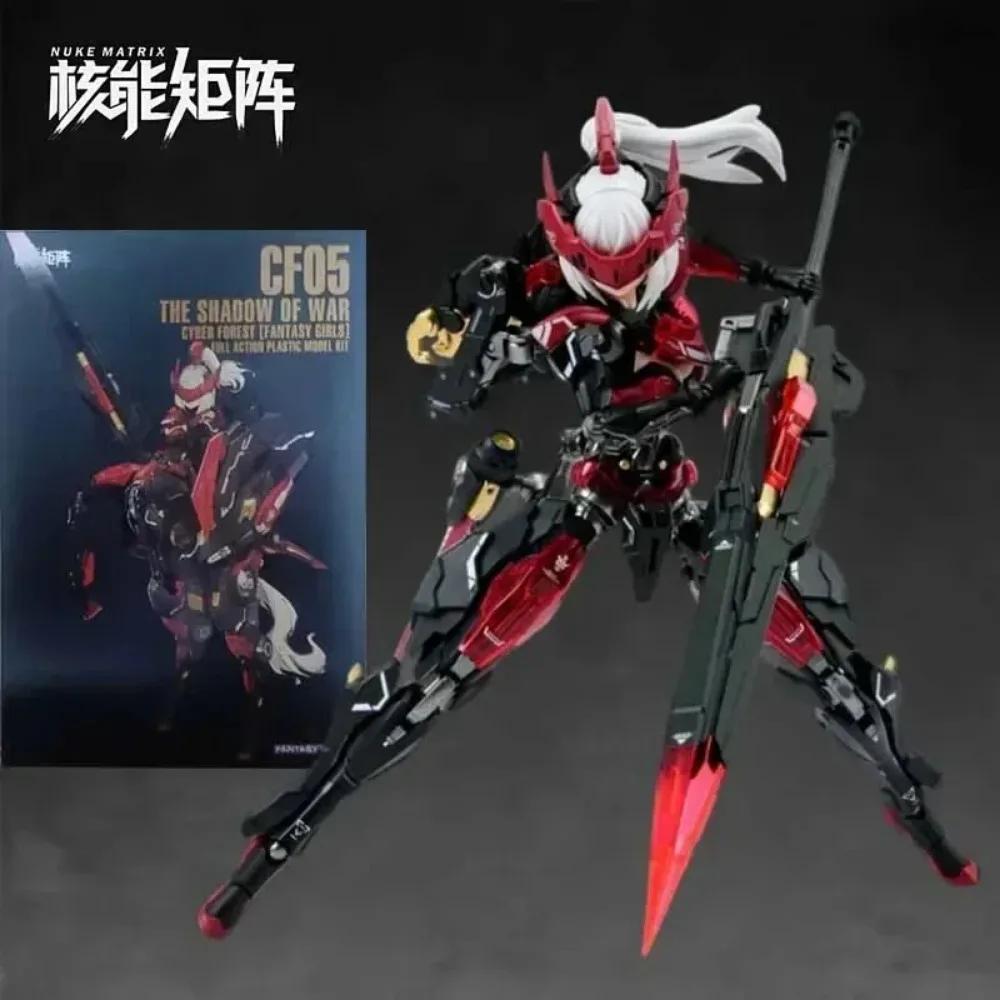 Oryginalny NUKE MATRIX 16cm Anime Action Figures CYBER FOREST SHADOW GIRLS MAD WOLF Model Kit Assembly Model Robot Toys Gifts