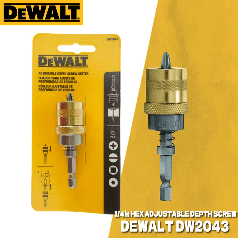 DEWALT 1/4in Hex Adjustable Depth Screw Setter Cross screwdriver Setter Power Tool Accessories DW2043