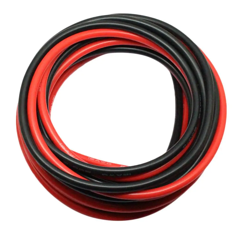 2 Roll 12AWG Super Flexible Silicone Wire Cable 10ft Red & 10ft Black