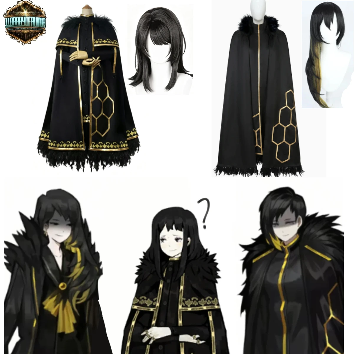 costume-de-cosplay-zena-binah-perruque-cape-chale-noir-chemise-formelle-pour-comic-con-jeu-de-role-costumes-de-library-of-ruina-lobotomy-corporation