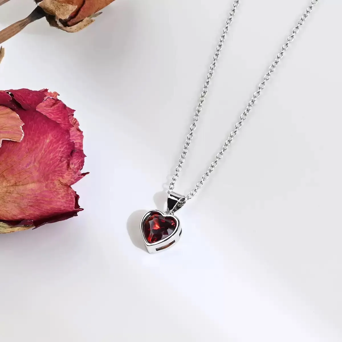 

Стерлингового Серебра 925 пробы, красное жирное синее сердце, циркон, цепочка на шею, подвески, ожерелья для женщин, роскошные ювелирные аксессуары, Argent 925