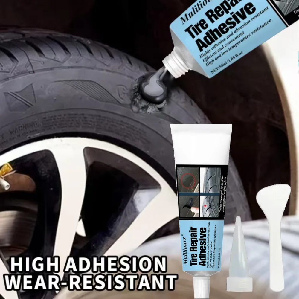 

Tire Repair Adhesive Quick Fix for Wheel Punctures and Damage Hub Seal Strip Shoe Sole Universal Leak Sealant Strong Adhesion