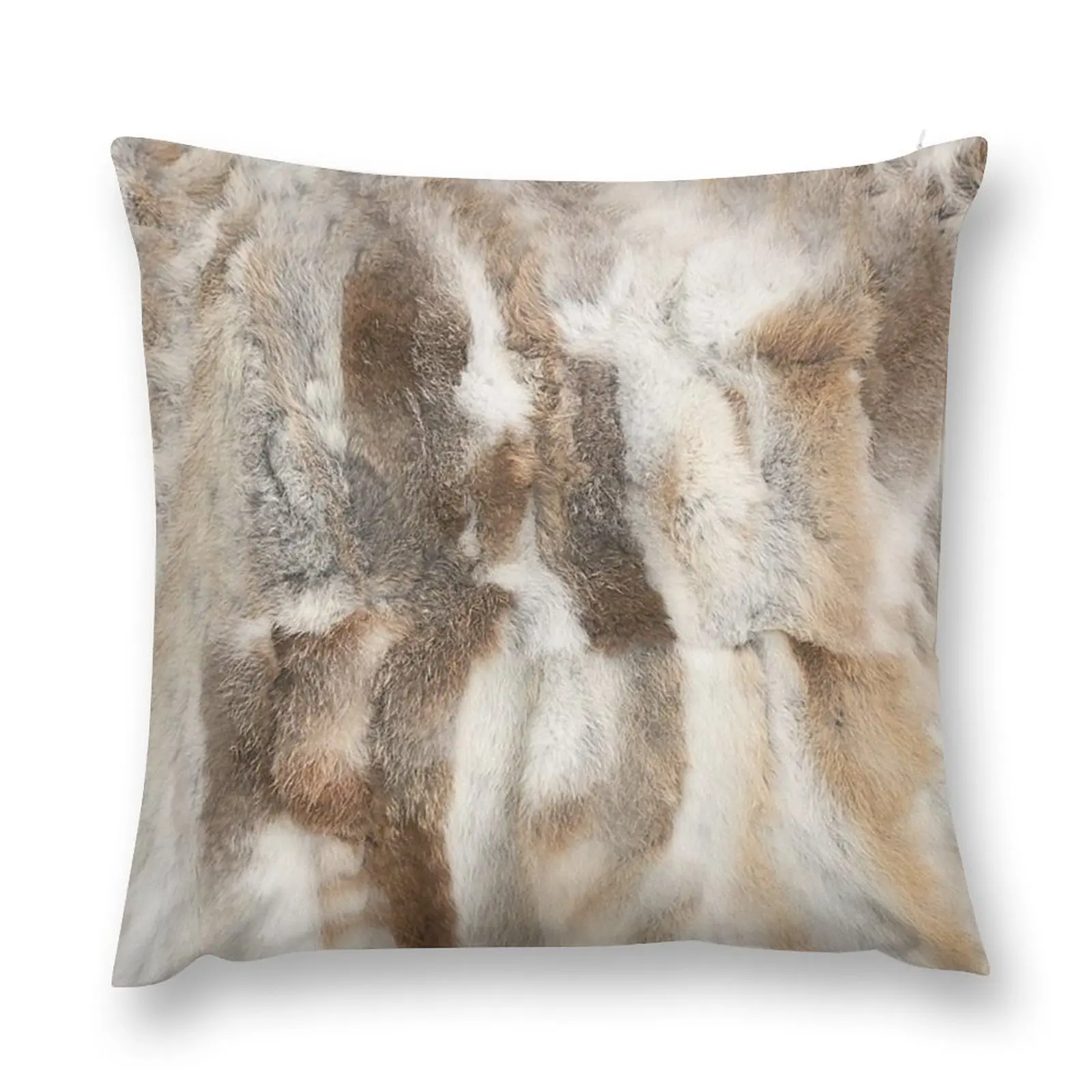 

Brown Rabbit Printed Faux Fur Realistic Image Throw Pillow Christmas Cushion For Home Decorative Cushion