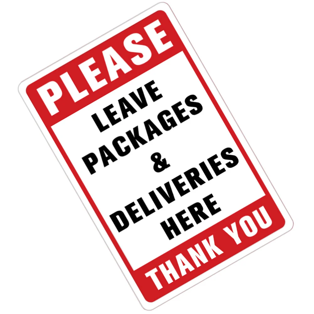 

Self Adhesive Water Resistant Pvc Leave Packages Here Delivery Warning Sticker For Wall Glass Tiles Practical Household