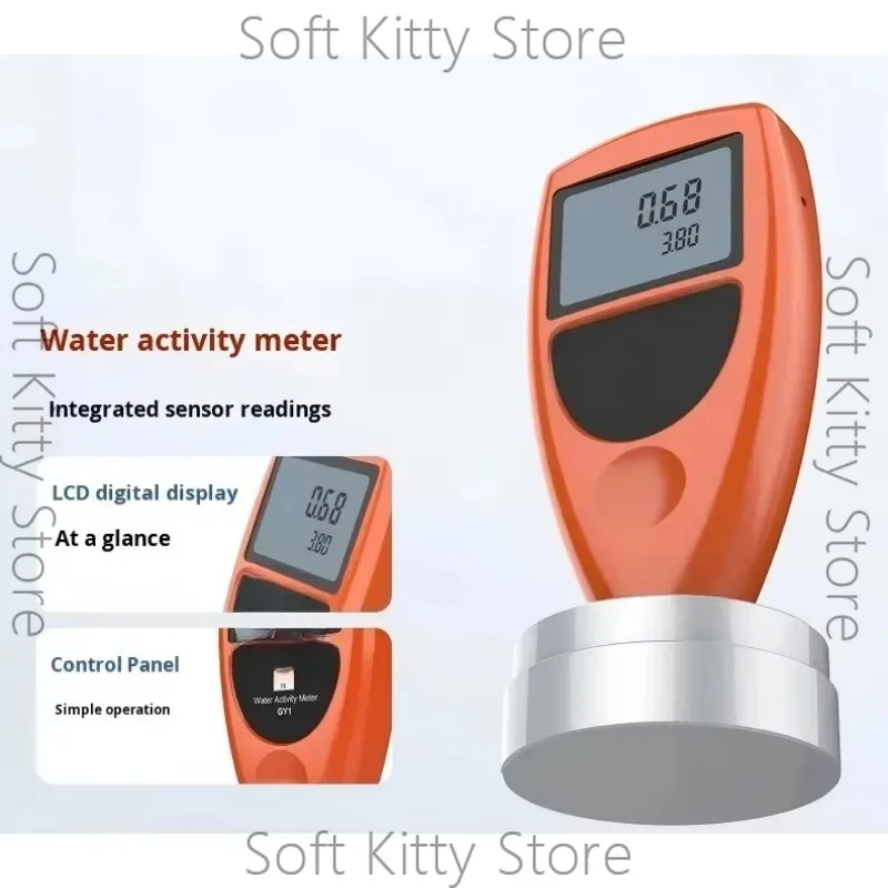 Food WaterMeter Digital Moisture Tester High Accuracy 0.02 Aw 1 Year for Fruit Vegetable Measuring Range 0~1.0aw
