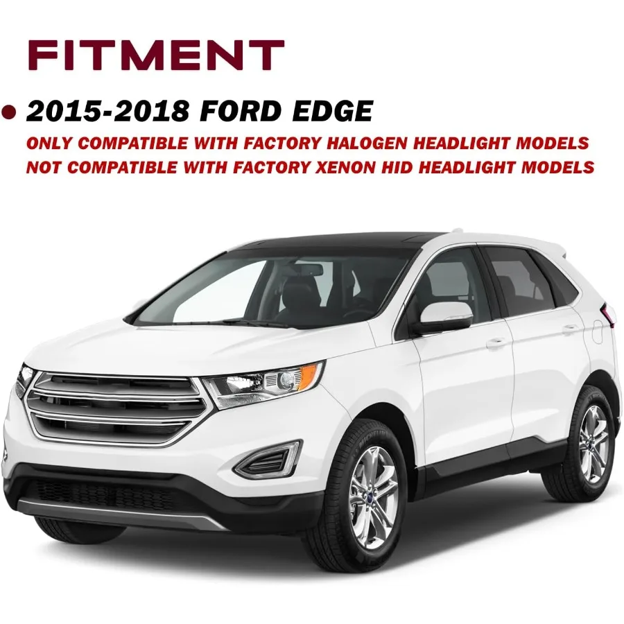 Sostituzione del gruppo fari per il 2015 2016 2017 2018 Edge SE SEL SEL Plus Sport Titanium OEM Proiettore Alogeno Faro Rig