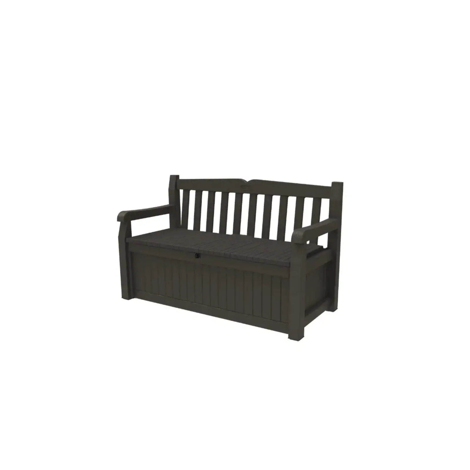 

US Solana 2-Person Brown Outdoor Resin Storage Bench