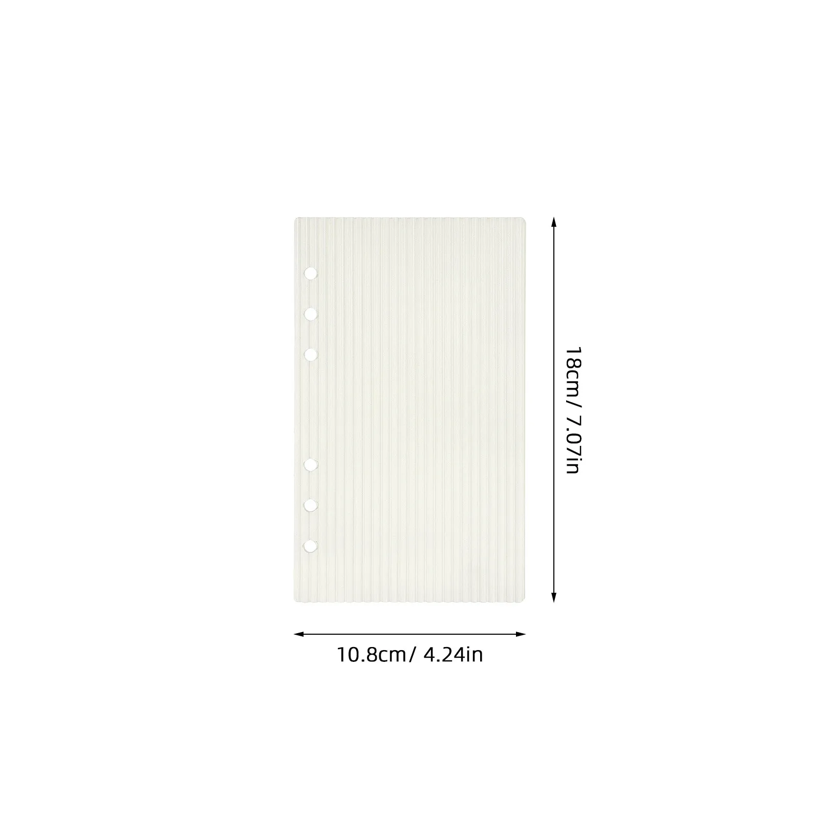Notebook A6 Shell Cover Loose Leaf Binder Ring Acrylic Planner Protector 6-ring