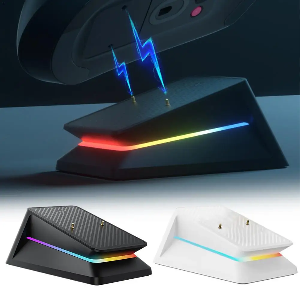 For RAPOO/Rapoo P5 Magnetic Contact Charging Base RGB Fantasy Backlight Base Non-slip Wireless Gaming Mouse Charging Base