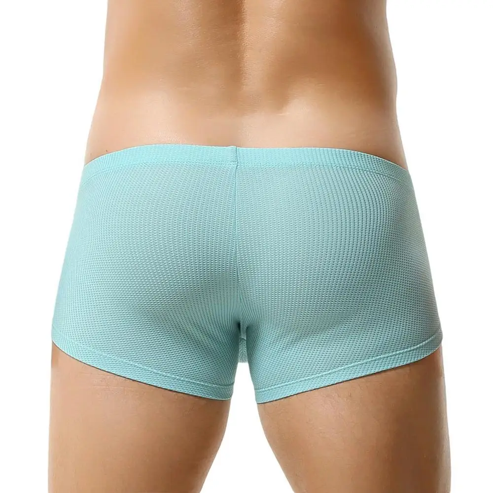 TAUWELL-bóxer de malla transpirable para hombre, ropa interior Sexy de cintura baja, 2023