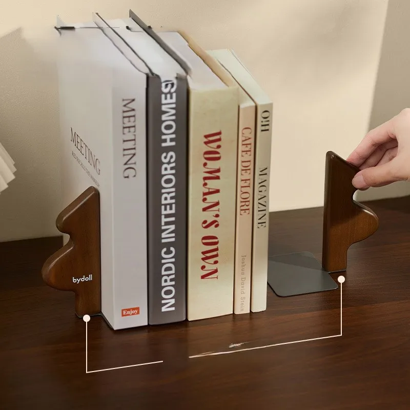 Christmas Tree Solid Wood Bookend Creative Gift Desktop Office Book Support Movable Book Stand