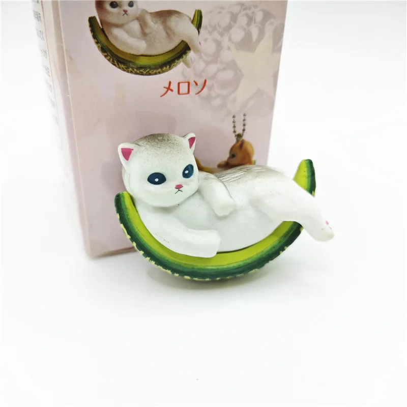 Cute Fruit Cat Figure Toy in Banana for Collectors and Kids Adorable Cat Doll Figurine