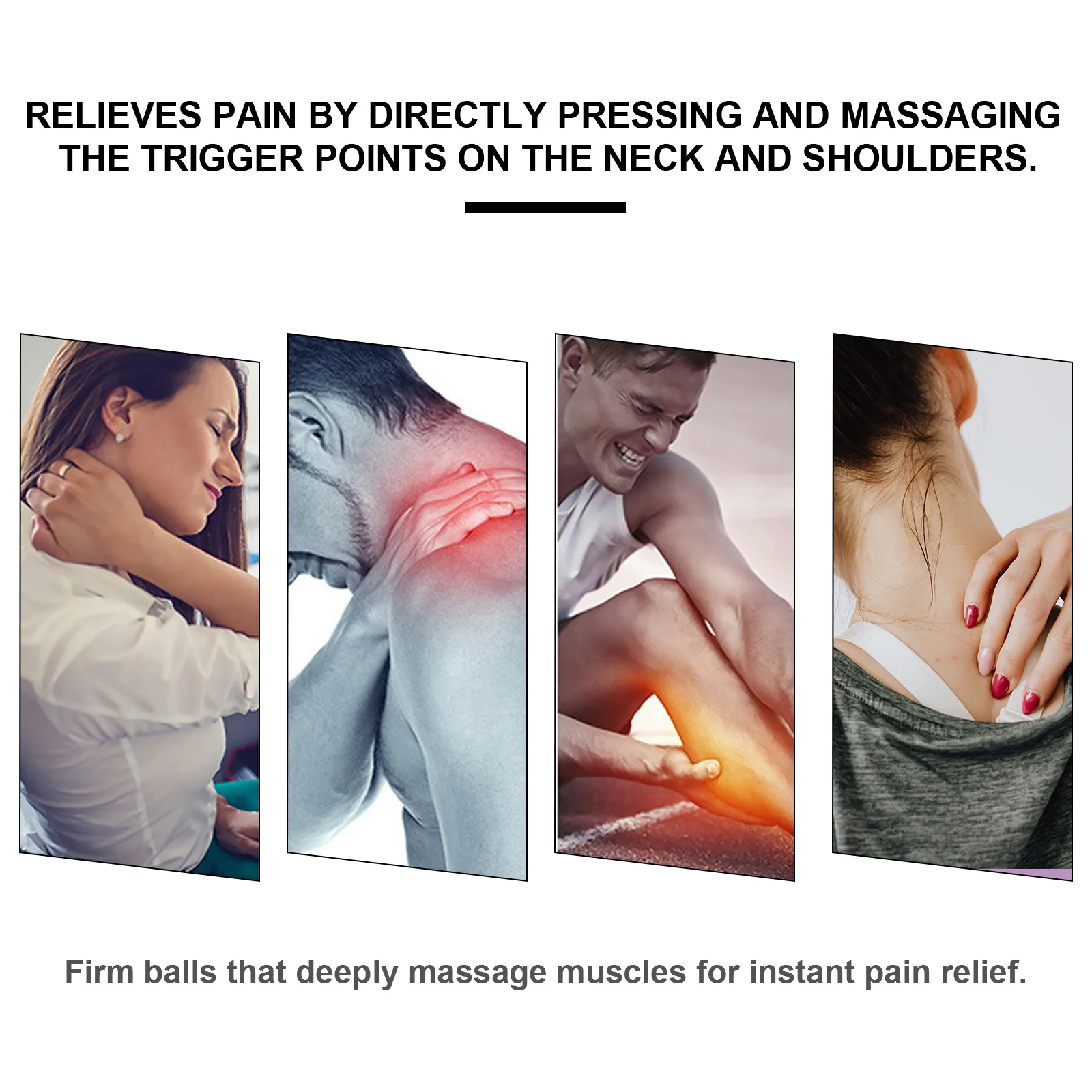 

Cervical Massager For Neck Portable Manual Massage Device Ergonomic Vibration Relief Tool Handheld Neck