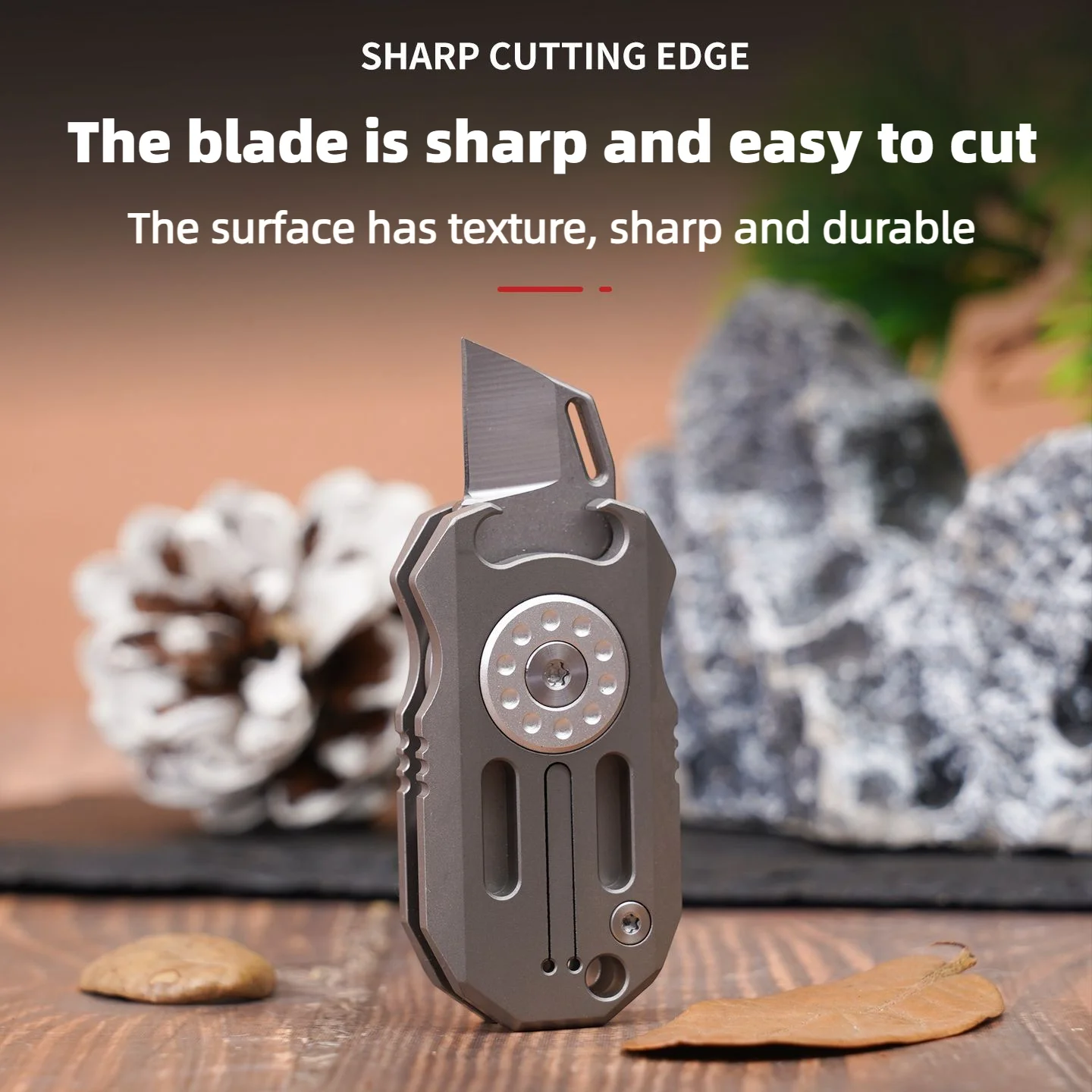 EDC Titanium Alloy Multifunctional Knife Tool High Hardness Rotatable Bottle Opening and Unpacking Knife Portable Hand Tools