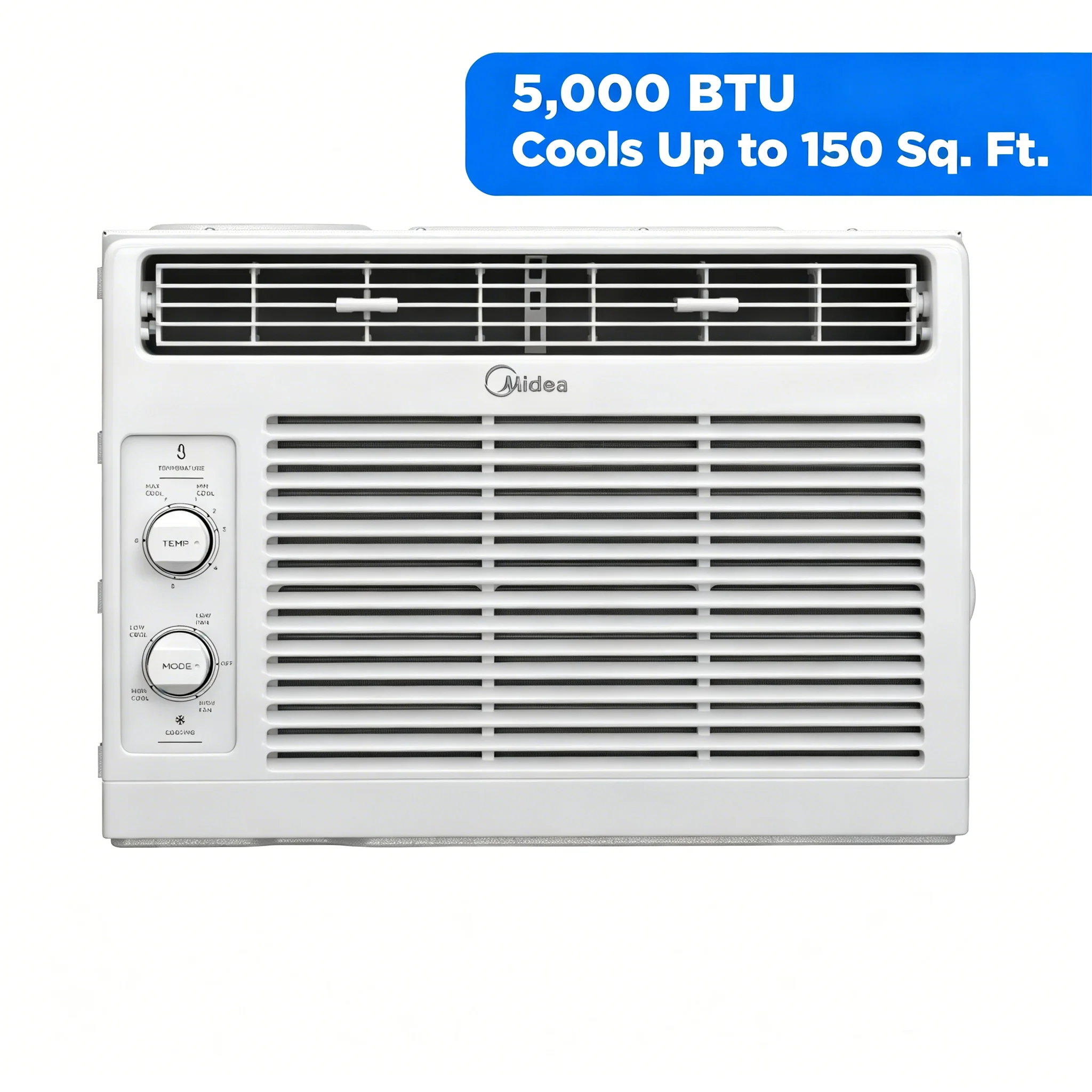 

Midea 5000 BTU Window Air Conditioner Like New AC Unit Quiet Energy Saving Compact Mechanical Window AC for Bedroom Office 150 Sq Ft Small Room Cooling with Reusable Filter Easy DIY Setup White Summer Heatwave Comfort US LA Warehouse Fast Ship