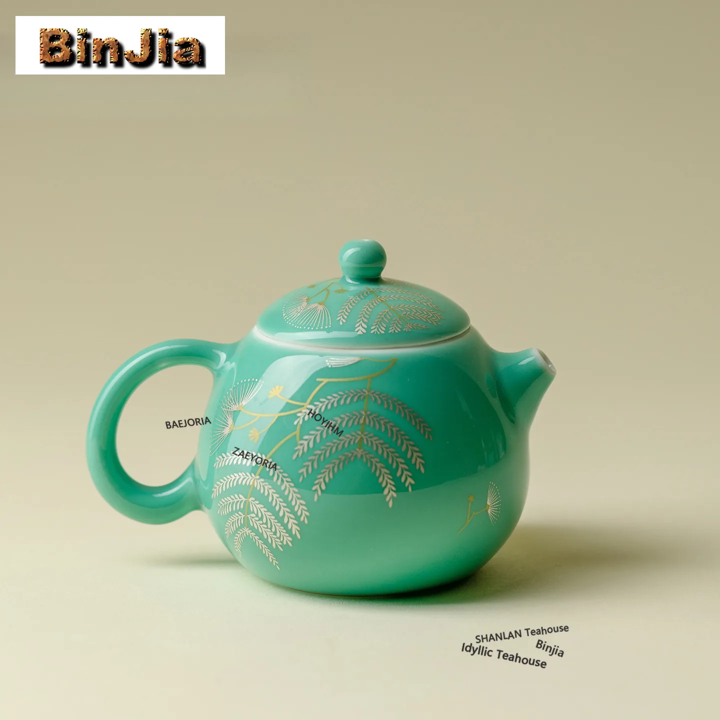 BAEJORIA 95ml Viridis Silver Colored Fish Teapot Luxury Tea Infuser Pot Tea Soaking Kettle With Strainer Tableware Supplies Gift