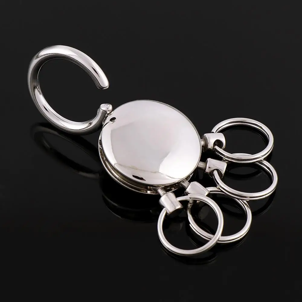 

Высокое качество унисекс, зажим для брюк, брелок для ключей, цепочка на ремень на держателе, 4-кольцевой брелок для ключей, съемный брелок