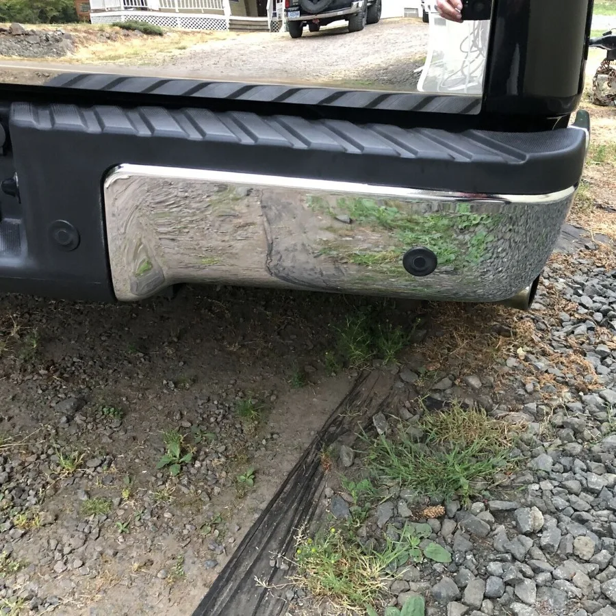 Chrome RH Rear Bumper End Cap Face Bar For  F-150 Pickup 2008-2014 W/ Sensor