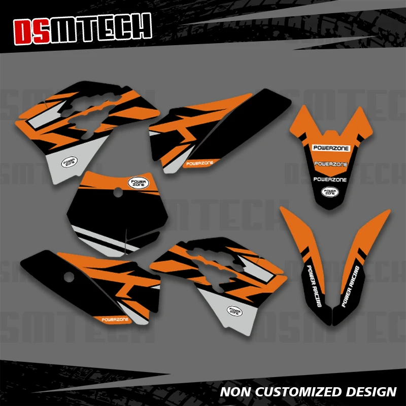 

DSMTECH для KTM SX50 SX 50 2009 2010 2011 2012 2013 2014 2015 графические наклейки наклейки мотоцикл фон индивидуальный номер