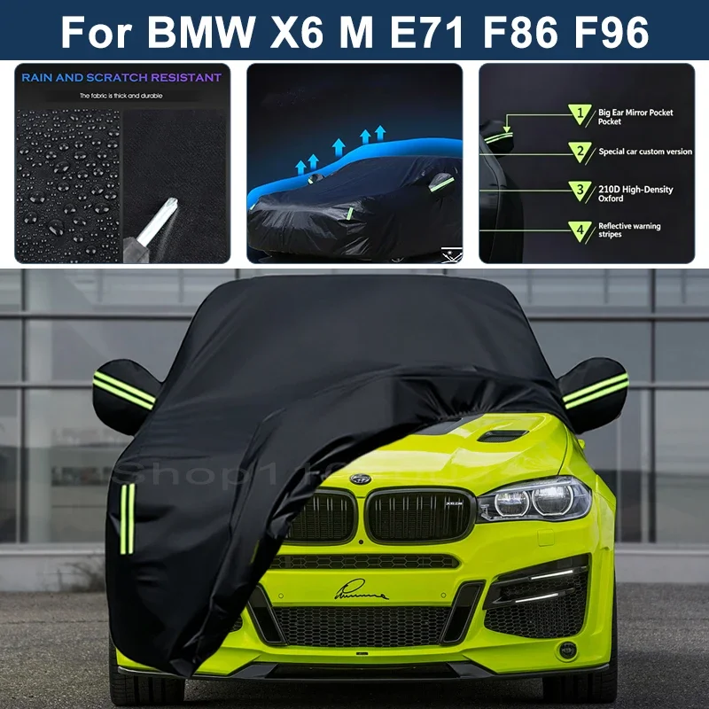 Auto Exterior Sun-Snow Protective Car Cover For BMW X6 M E71 F86 F96 Waterproof Dustproof Anti-UV Outdoor Cover