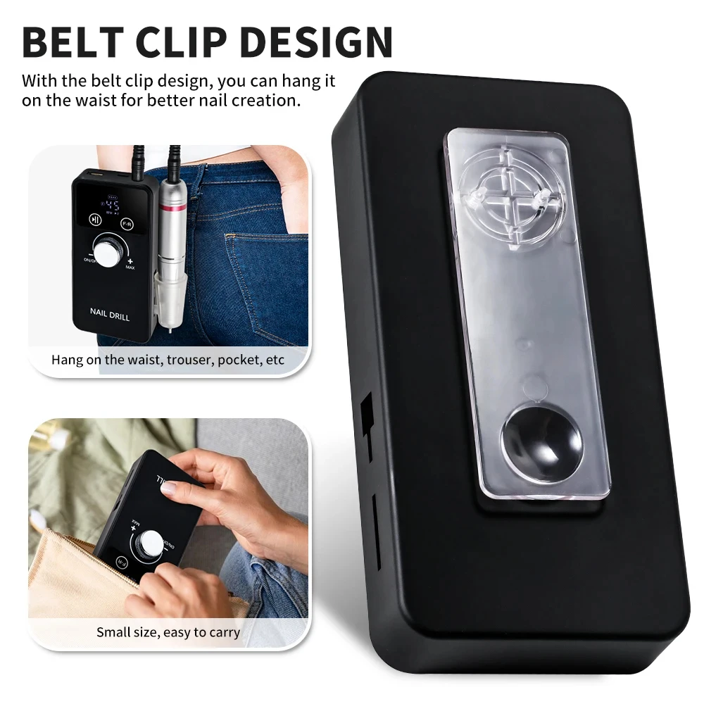 45000RPM Rechargeable Nail Drill Machine - Professional Electric Nail File for Manicure & Pedicure