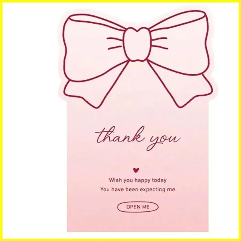 Appreciation Print Sealing Labels Pink Ribbon-Top PVC Adhesive Gift Box Pieces, 20 Piece 8.5x6cm Adhesive Back Closures for