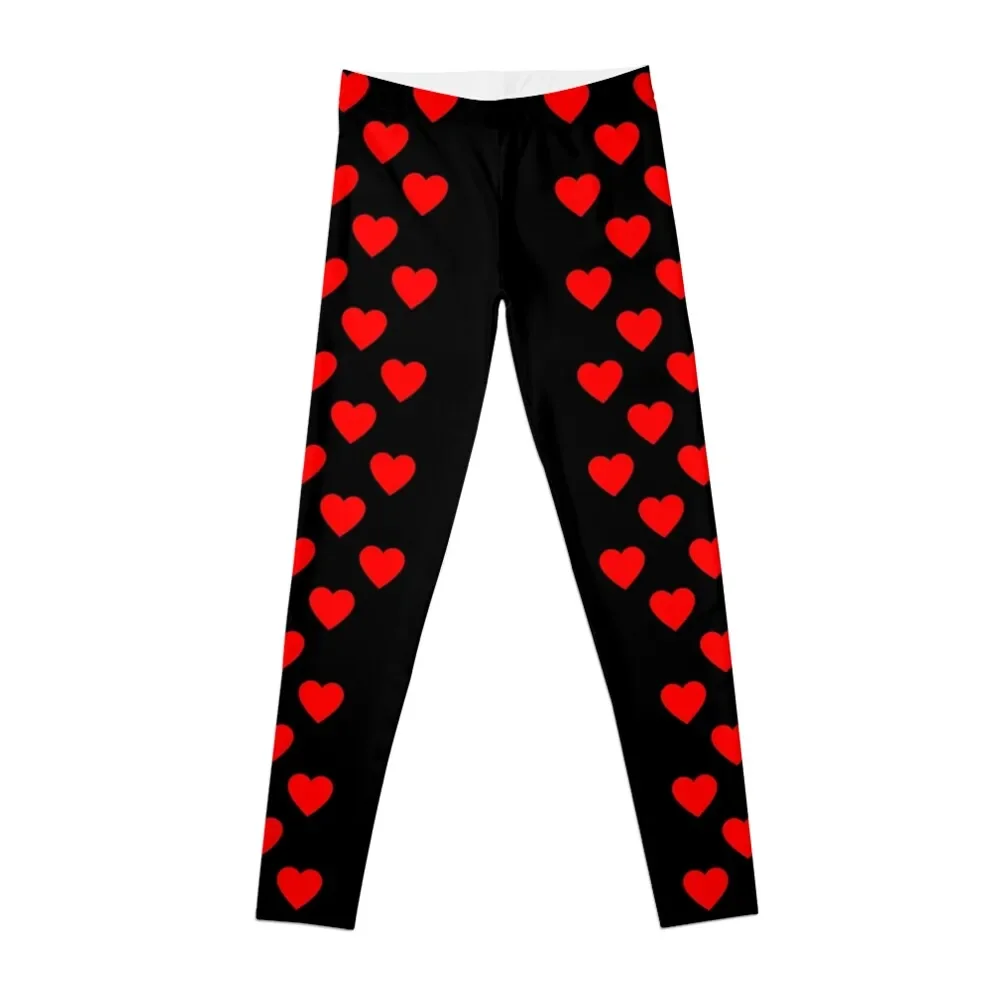 

Big Red Hearts Leggings Sports female fitness set gym Women's sportswear Womens Leggings