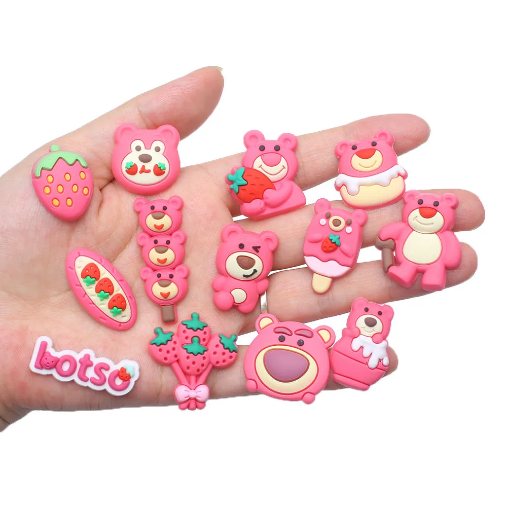 9-100pcs Tot Toys Strawberry Cake Girl Shoe Charms For Sandals,Shoe Decoration Accessories Shoe Pins Great Gift For Men Women