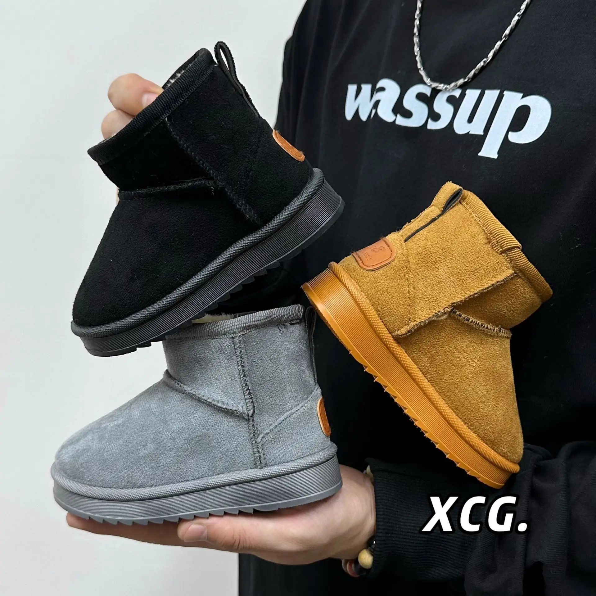 2026 Kids Snow Boots Winter Fleece Lined Thick Warm Cotton Boots Soft‑Sole Toddler Shoes For Little Boys Girls Cozy Outdoor Cold