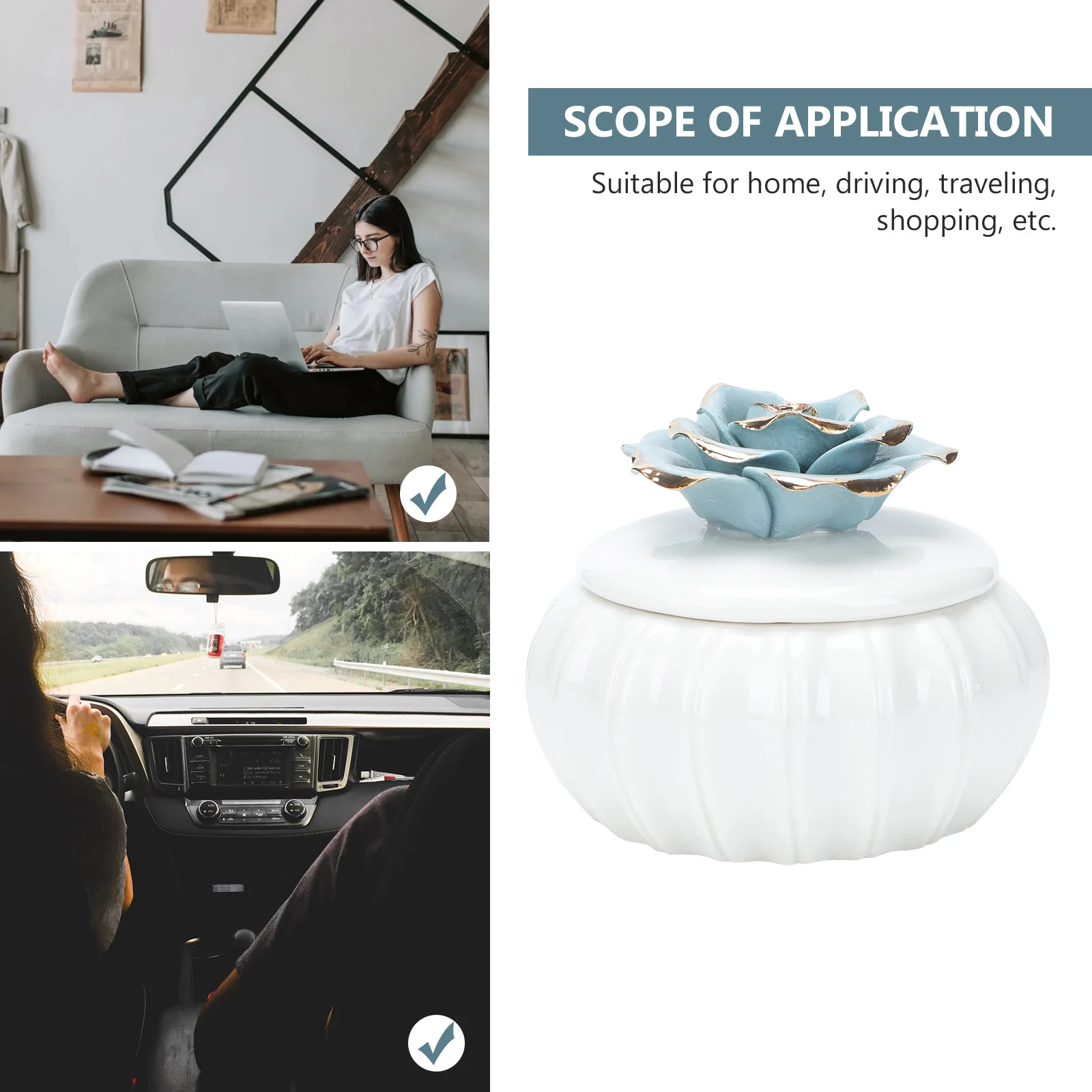 

1Pcs Ceramic Storage Jar Nordic Rose Print Hand-Painted Sealed Lid Jewelry Organizer Home Storage Decorative Canister