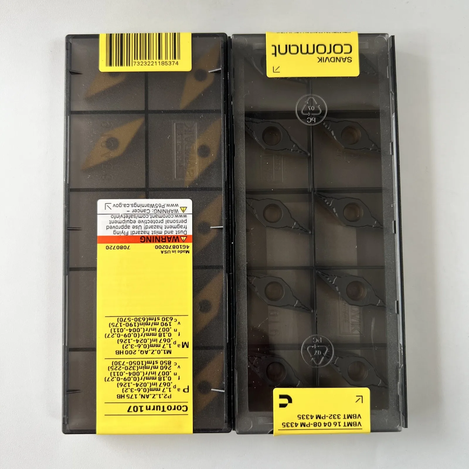 

SANDVIK / VBMT160408-PM 4335 / Оригинальные шведские твердосплавные пластины, 10 шт.